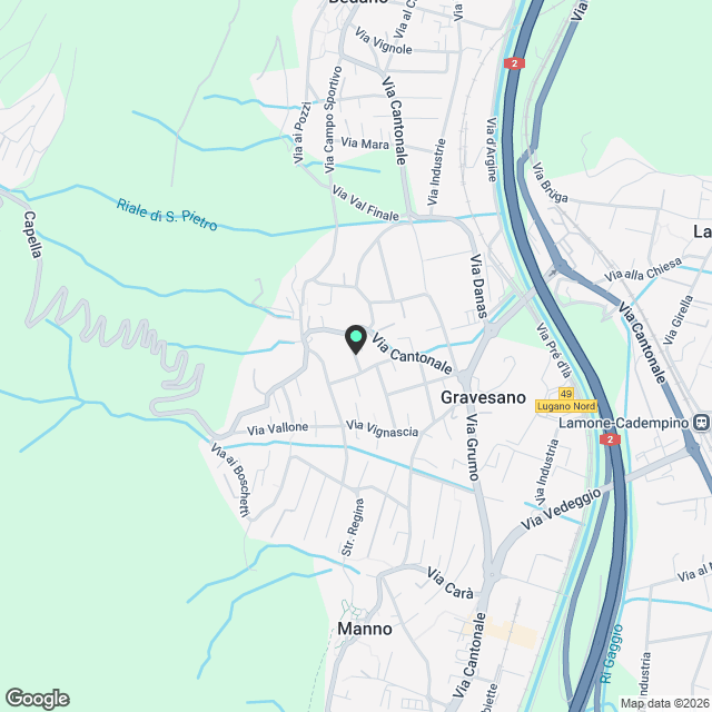 Esclusiva villa con piscina a Gravesano - Karte