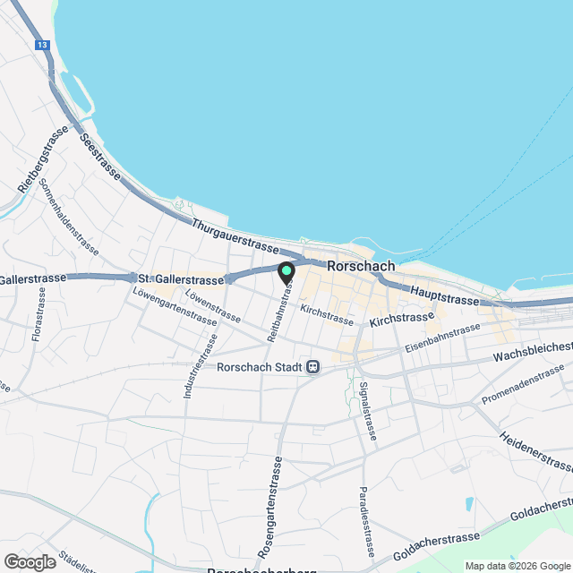 Moderne 2.5-Zimmer-Neubau-Wohnung mit Balkon in Rorschach - Karte