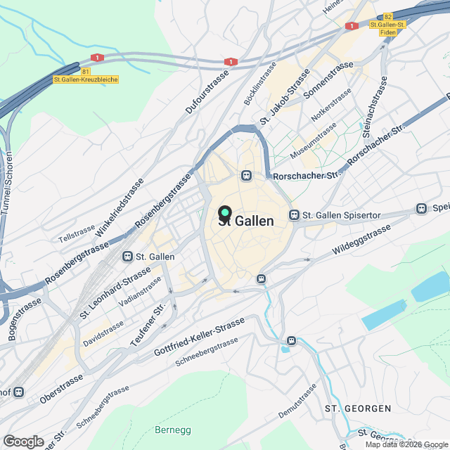 Charmante 3.5-Zimmer-Maisonette-Wohnung in St. Gallen - Karte