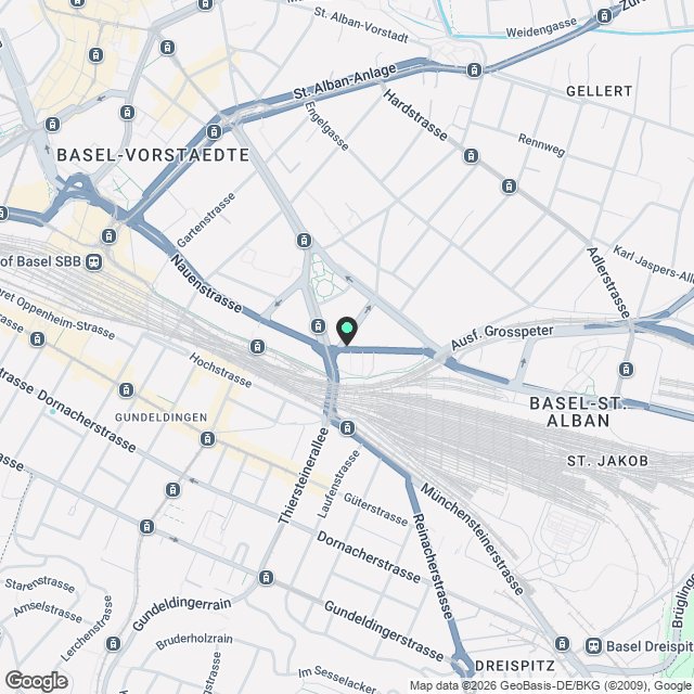 Einmalige Dachwohnung mit Dachterrasse im Neubau mit atemberaubender Aussicht über die Stadt Basel - Karte