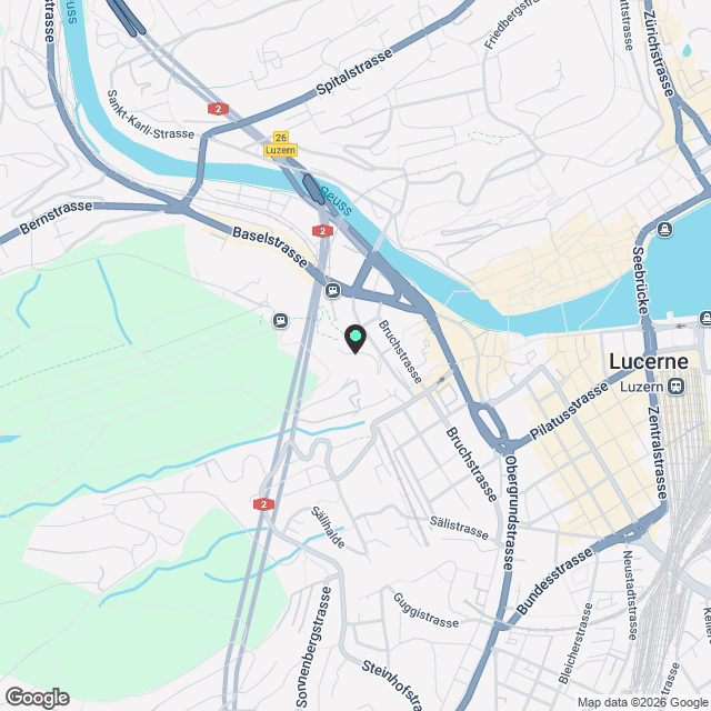 Erstvermietung - exklusive Loft mit Blick auf Kapellbrücke und Wasserturm - Karte