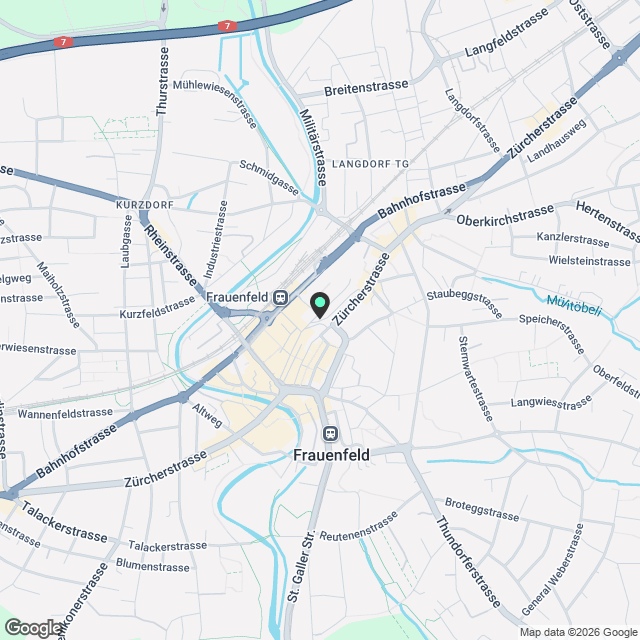 Charmante 2.5-Zimmer-Wohnung in zentraler Lage Frauenfeld - Totalrenoviert - Karte