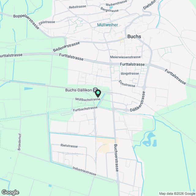 Attraktive Büro- & Praxisfläche direkt am Bahnhof Buchs-Dällikon - Karte