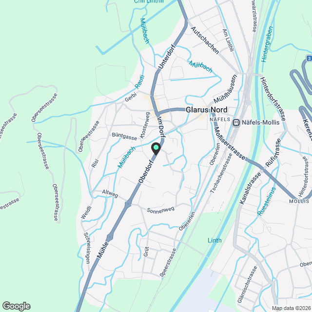 Erstbezug nach Totalsanierung – zentrale 3.5-Zimmerwohnung mit Balkon in Näfels - Karte