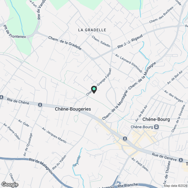 Appartement rénové et sécurisé de 5,5 pièces au RDC avec garage pour 1 voiture à Chene-Bougeries! - Karte