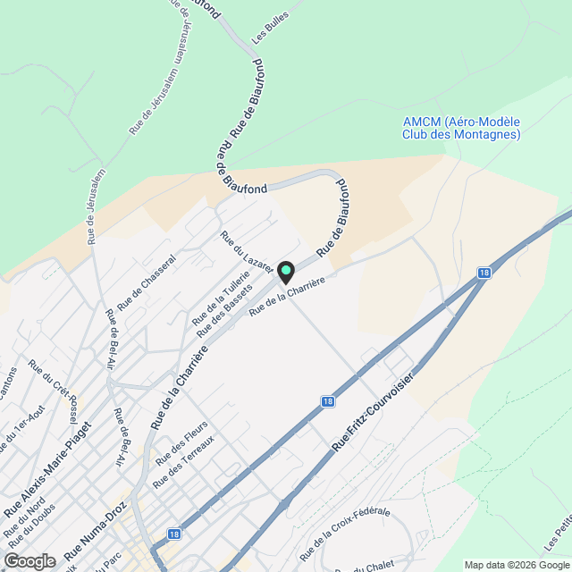 Appartement 2 chambres  moderne à La Chaux-de-Fonds - Idéal pour étudiant & première occupation après rénovation complète - Karte