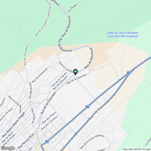 Appartement 2 chambres  moderne à La Chaux-de-Fonds - Idéal pour étudiant & première occupation après rénovation complète - Karte