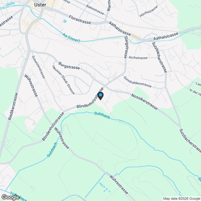 3 hochwertige Reihenhäuser in Uster - Karte
