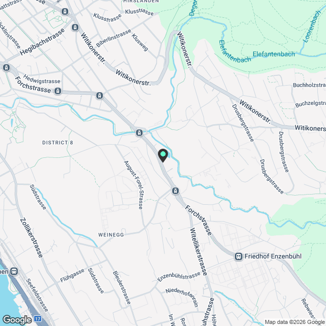 Ankündigung 2.5-Zimmer-Mietwohnung im Zürcher Kreis 8 - Karte