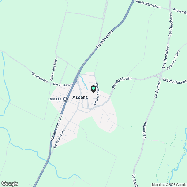 Magnifique 4.5 pièces à Assens - Karte