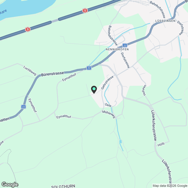 Wunderschönes 7-Zimmer-Einfamilienhaus mit Garten in Nennigkofen (oder 8-Zimmer, oder nur 6 Zimmer) - Karte