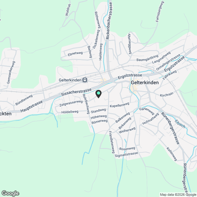 Erstvermietung Allmend Gelterkinden - Sonniges und ruhiges Wohnen im Grünen - Karte