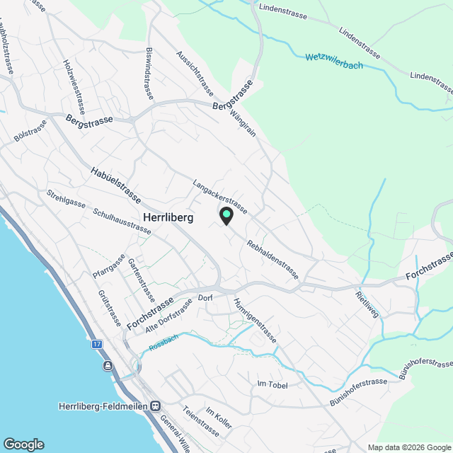 4½-Zimmer Reihenhaus mit Wintergarten, Terrasse und Garten in Herrliberg - Karte