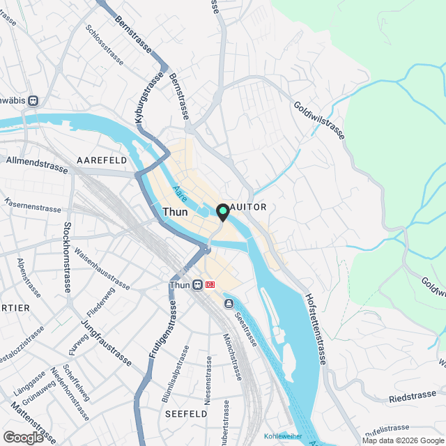 Loft-Wohnung / Atelier / Büro sowie ein Studio an der Aare Thun - Karte