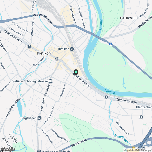 Möbliertes Zimmer mit eigenem Bad | Coliving | Zürich-Dietikon - Karte