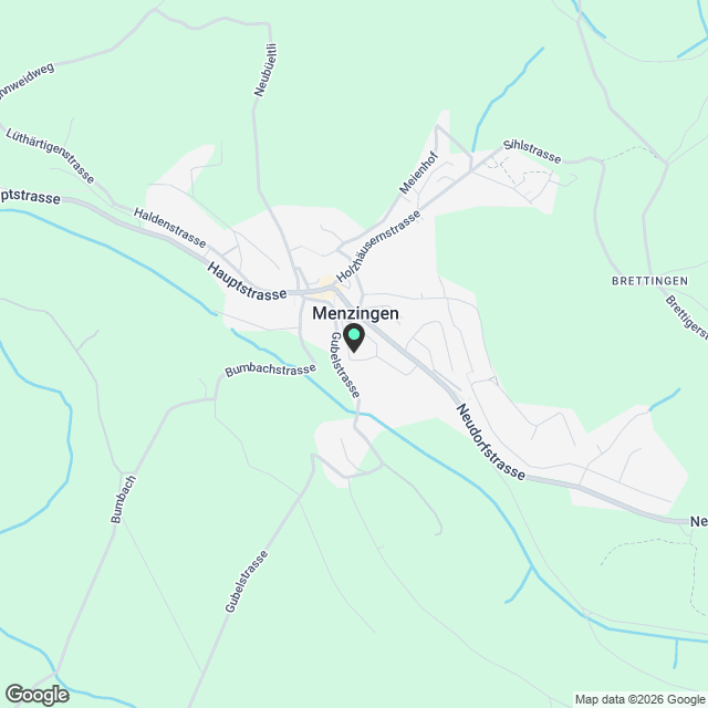 Moderne 2.5-Zimmer-Wohnung mit Balkon und Garage in Menzingen - Karte