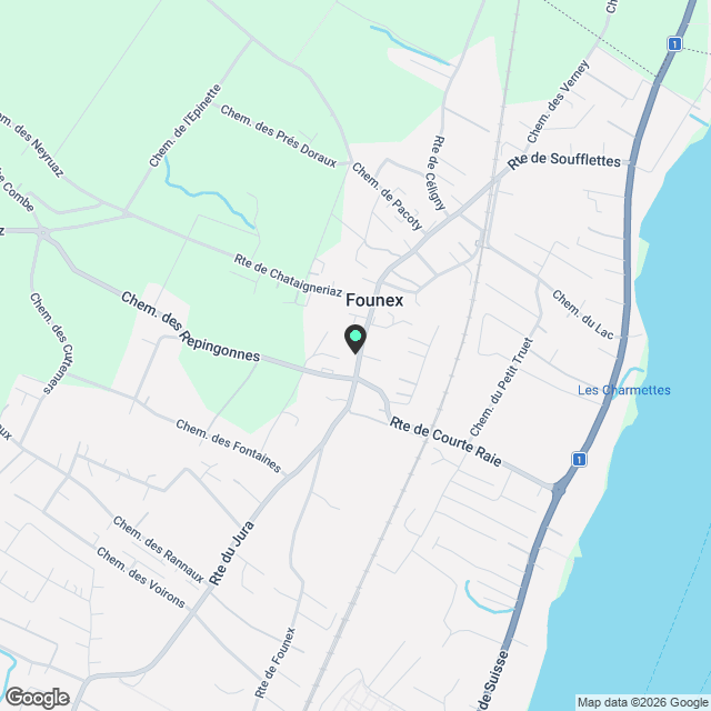 Appartement neuf de standing avec grande terrasse au coeur du village Founex (Terre Sainte) - Karte