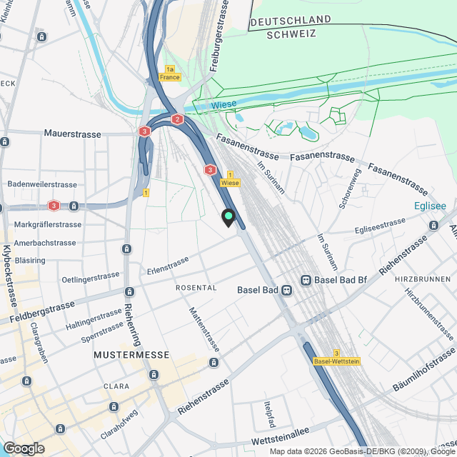 Tolle Wohnung im Baleo Erlenmatt - Karte