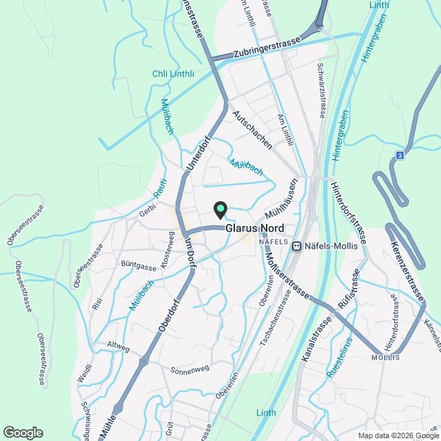 Neubau - Moderne 3.5-Zimmer-Dachwohnung in Näfels mit grosser Dachterrasse - Karte