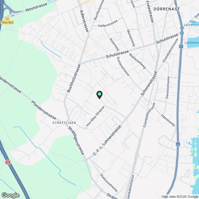 Befristete 4.5-Zimmerwohnung in Thun - Karte