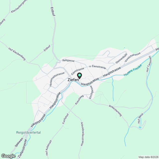 Moderne 2.5-Zimmer-Neubau-Wohnung in ruhiger Lage in Ziefen - Karte