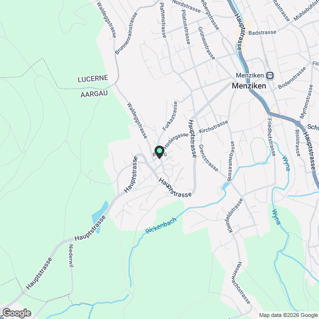 NEUBAU- WOHNUNG IN MENZIKEN ZU VERMIETEN - Karte