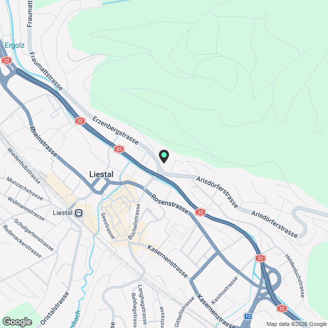 ERSTVERMIETUNG IN LIESTAL - jede Wohnung mit eigenem Waschturm - Karte