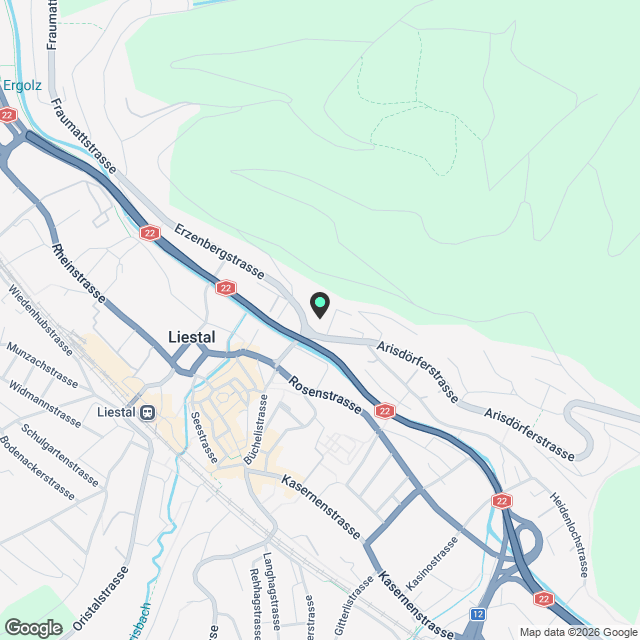 ERSTVERMIETUNG IN LIESTAL - jede Wohnung mit eigenem Waschturm - Karte