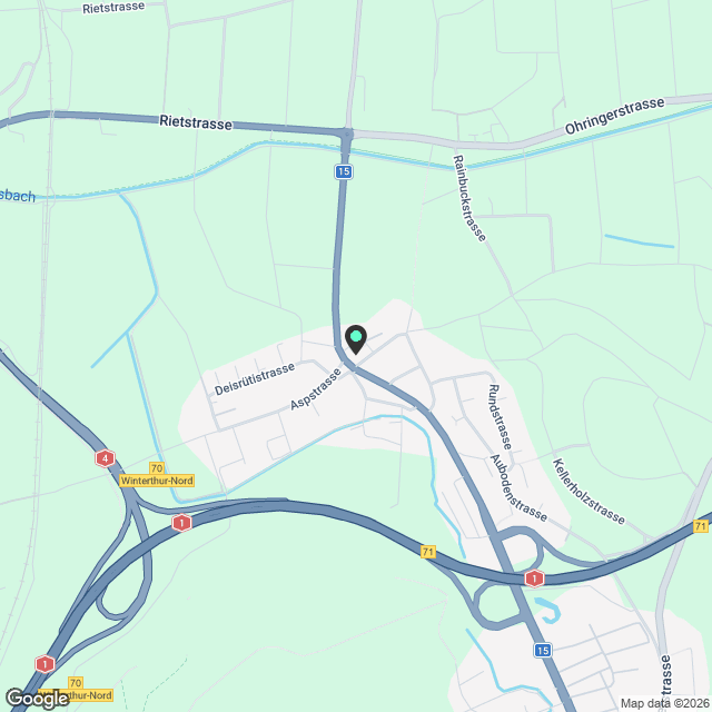 neue, moderne 3.5-Zimmer-Dachwohnung mit Aussicht ins Grüne - Karte