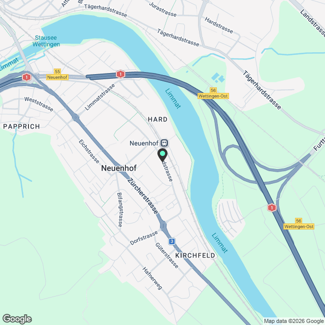 Rent a 2 ½ rooms apartment in Neuenhof - Karte