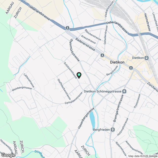 3.5-room Penthouse, new building in Dietikon (11 min by train to Zurich HB) - available Immediately - Karte