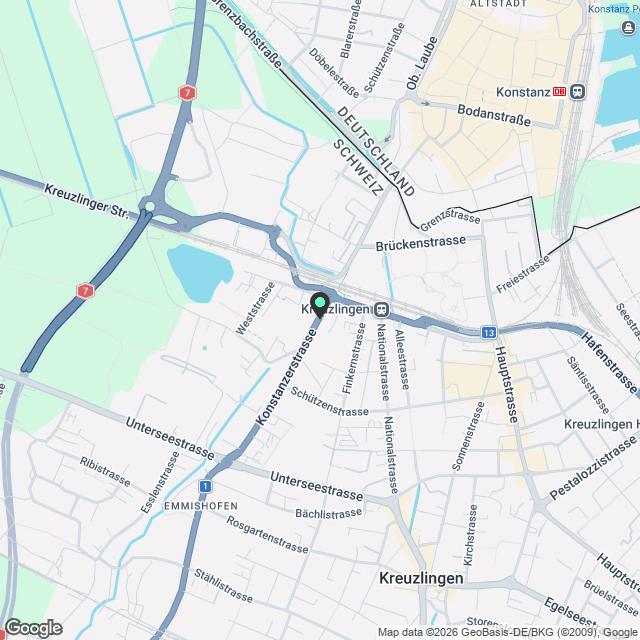 Moderne 3-Zimmer-Wohnung in Kreuzlingen mit optimaler Verkehrsanbindung - Karte