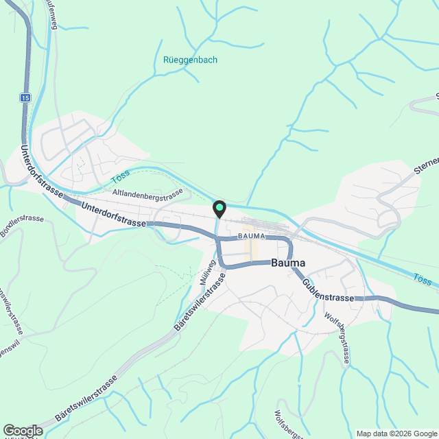 Moderne 2.5-Zimmer-Wohnung in ruhiger Lage von Bauma - Karte