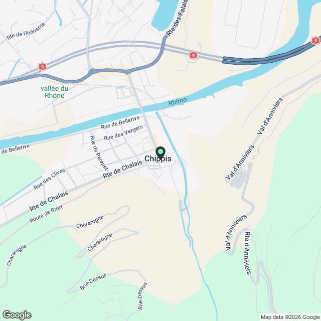 2 1/2 Zimmerwohnung in Chippis mit Garten - Karte