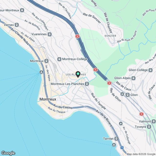 Appartement neuf de 3,5 pièces avec une jolie vue à Montreux - Karte