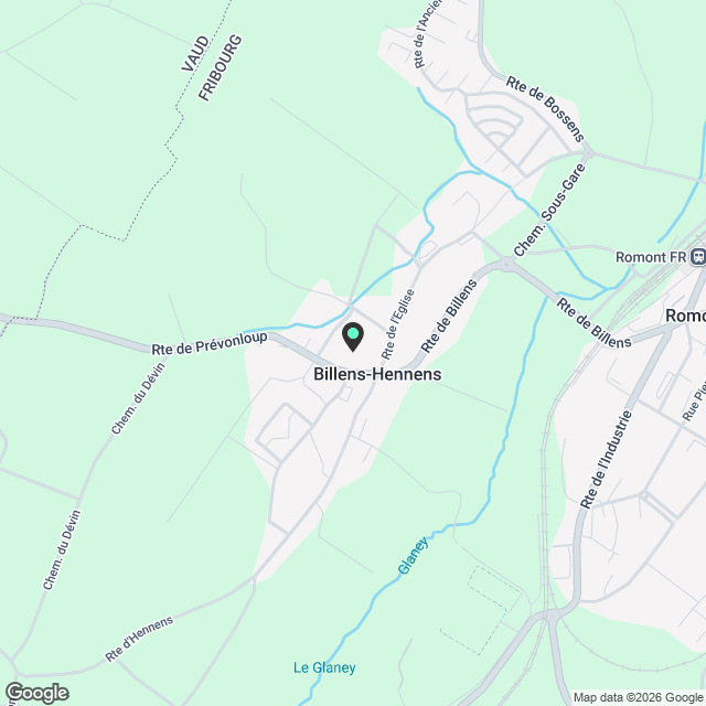 À louer  Appartement neuf de 3.5 pièces à Billens - Karte