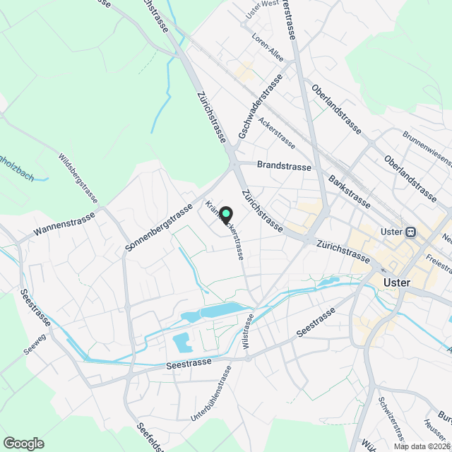 Neubau: 2-Zimmer-Attika-Wohnung / Atelier an sonniger, zentraler Lage in Uster - Karte