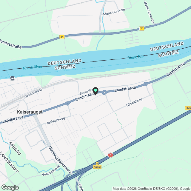 Moderne 2.5-Zimmerwohnung in Kaiseraugst - Karte