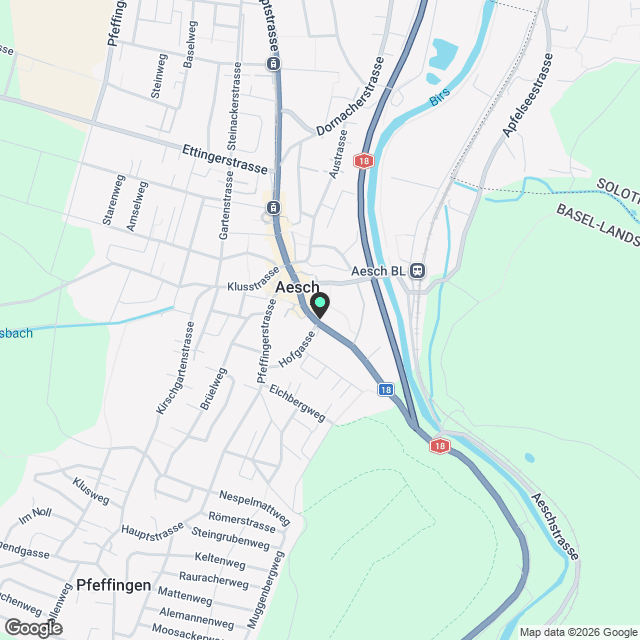 Erstbezug nach Sanierung - Dachwohnung Bürgergemeinde Aesch - Karte