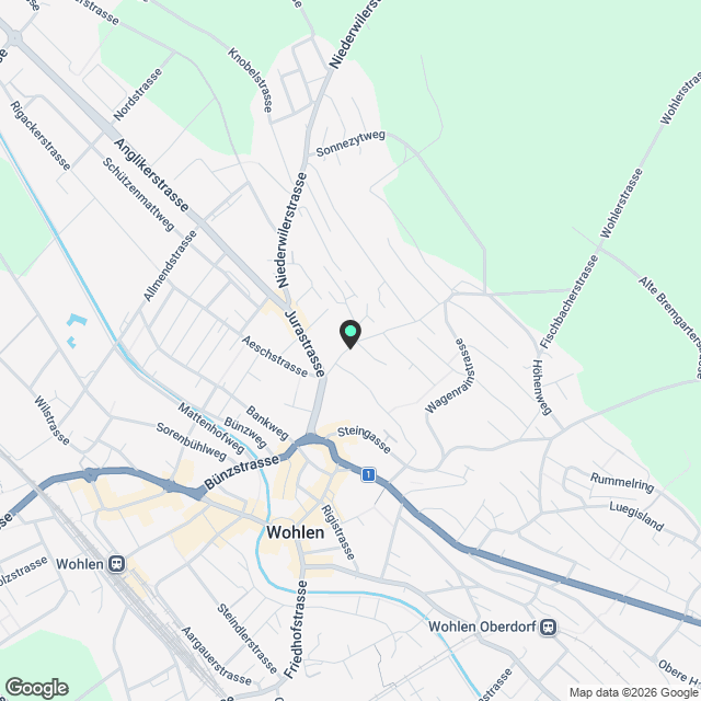 Zu vermieten 2- Zi Wohnung in 5610 Wohlen AG - Karte