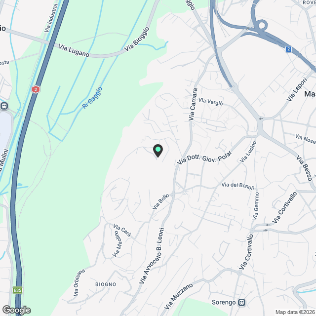 Breganzona in affitto 3,5 moderno con vista lago - Karte