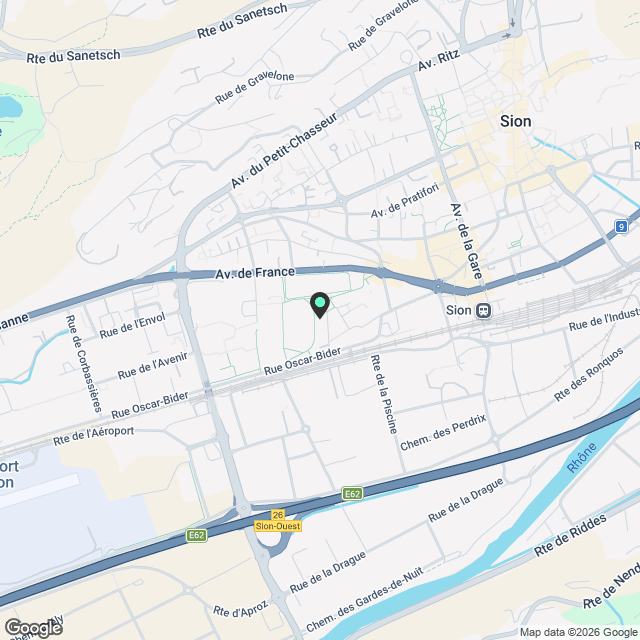 Location magnifique attique NEUF à Sion - Karte