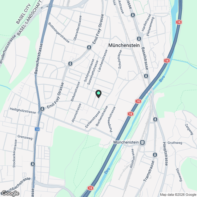 2.5-Zimmergartenwohnung in Münchenstein - Karte