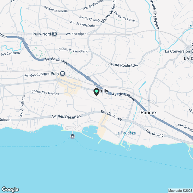 Magnifique appartement de 3 pièces avec vue lac à Pully - Karte