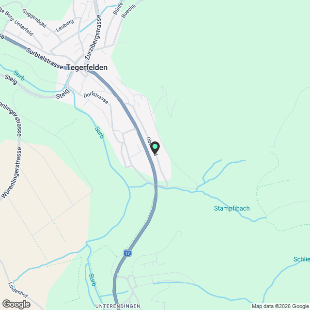 Moderne 3.5-Zimmer-Neubau-Wohnung mit grossem Sitzplatz in Tegerfelden - Karte