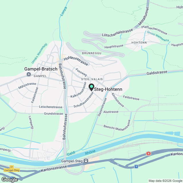 Moderno appartamento di 2,5 locali con vista panoramica a Steg-Hohtenn - Karte