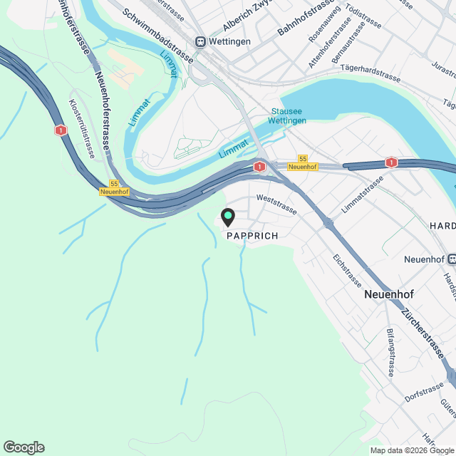 Erstbezug  Moderne 4.5-Zimmerwohnung an ruhiger Lage in Neuenhof - Karte