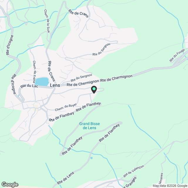 Maison d"architecte contemporaine – Vue panoramique sur les Alpes – 1978 Lens - Karte