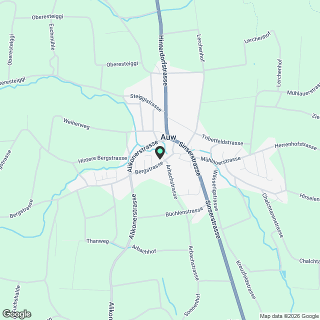 Zuhause sein in Auw - Leben im Grünen - Karte