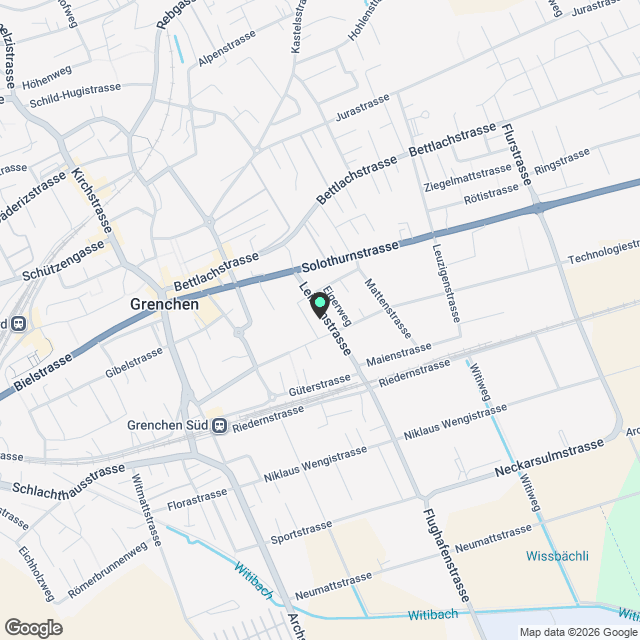 Neubau-Erstbezug Attika-Wohnung – stilvolles Wohnen an zentraler Lage in Grenchen - Karte